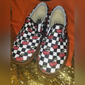 Cherry Vans size 9 in women's
